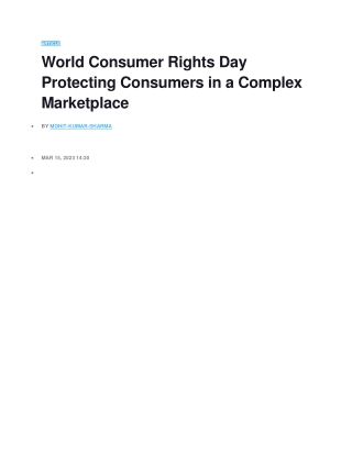world consumer day 1