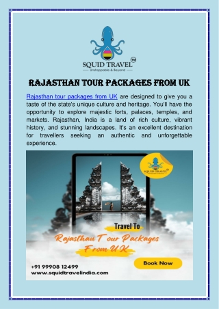 Rajasthan Tour Packages from UK