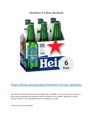 Buy Heineken 0.0 Non-Alcoholic Online – For Sale