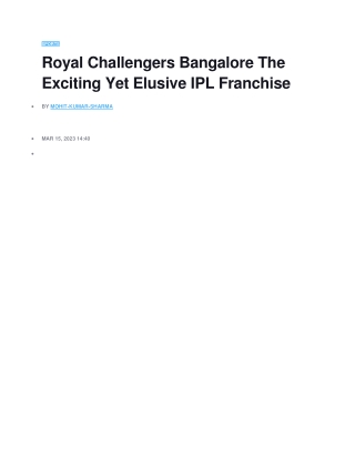 royal challagers banglore