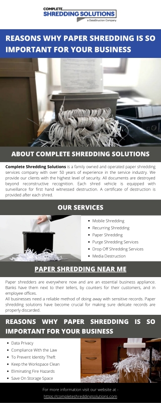 Reasons Why Paper Shredding Is So Important for Your Business