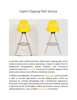 Expert Clipping Path Service