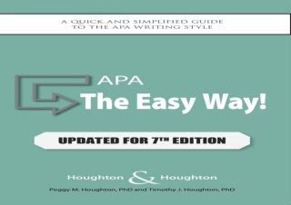 [DOWNLOAD PDF] APA: The Easy Way! (Updated for the APA 7th Edition) (The Easy Wa