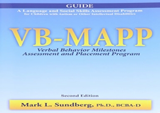 [READ PDF] VB-MAPP: Verbal Behavior Milestones Assessment and Placement Program