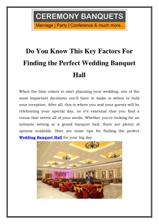 Wedding Banquet Hall Call-8104138123