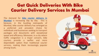 Bike Courier Delivery In Mumbai