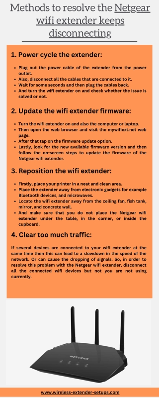 Netgear Wifi Extender Keeps Disconnecting : Extender login