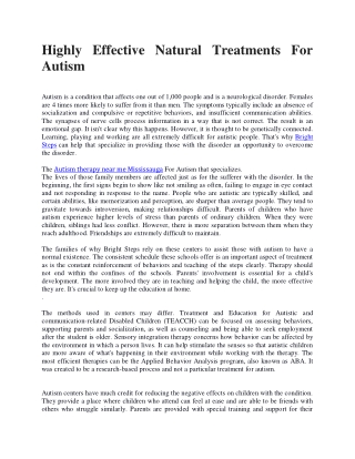 Highly Effective Natural Treatments For Autism (2)