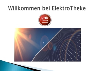 Online-Shop für Elektroinstallationsprodukte | Elektro Theke