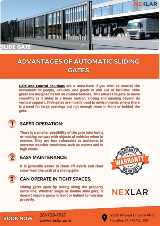 Advantages of Automatic Sliding Gates