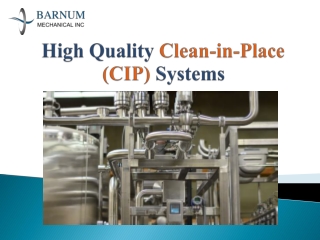 High Quality Clean-in-Place (CIP) Systems-Barnum Mechanical