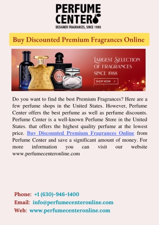 Buy Discounted Premium Fragrances Online