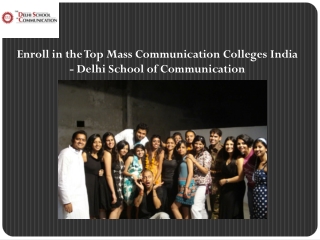 Top Mass Communication Colleges India - Delhi School of Communication