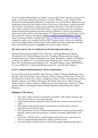 Severe Combined Immunodeficiency Market