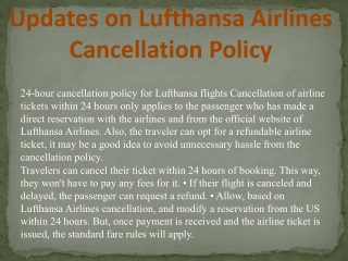 Lufthansa Airlines Cancellation Policy | How to Cancel Flight Ticket
