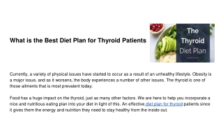 What is the Best Diet Plan for Thyroid Patients