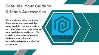 Cobuilds Your Guide to Kitchen Accessories