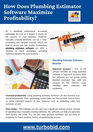 How Does Plumbing Estimator Software Maximize Profitability