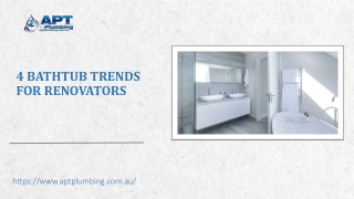 4 Bathtub trends for Renovators