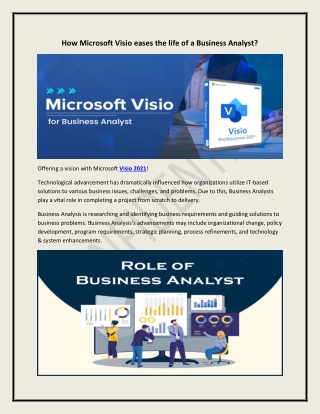 How Microsoft Visio eases the life of a Business Analyst?