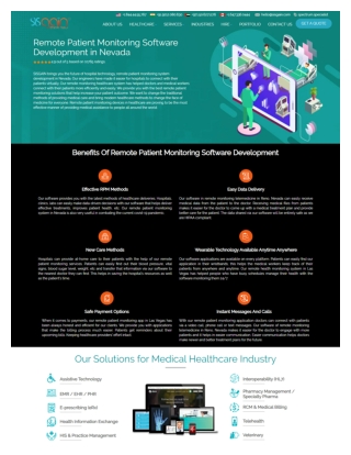 Remote Patient Monitoring Software Development in Nevada - SISGAIN