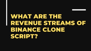 What Are the Revenue Streams Of Binance Clone Script ?