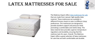 Latex Mattresses for Sale