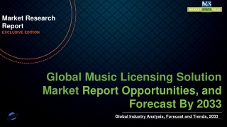 Music Licensing Solution Market will reach at a CAGR of 6.1% from to 2033