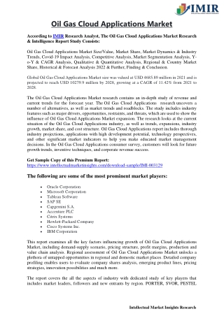 Oil Gas Cloud Applications Market