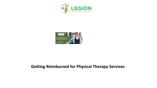 Getting Reimbursed for Physical Therapy Services