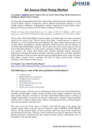Air Source Heat Pump Market