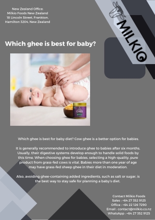 which ghee is best for baby