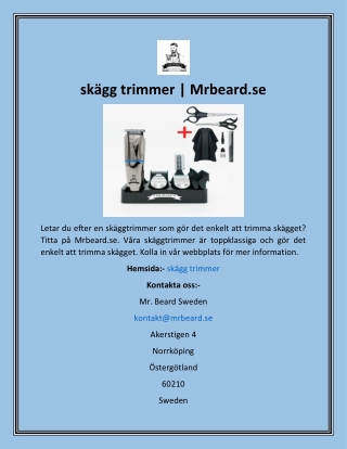 skägg trimmer  Mrbeard.se