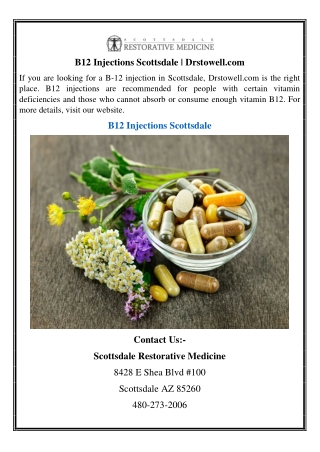 B12 Injections Scottsdale | Drstowell.com