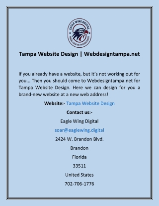 Tampa Website Design  Webdesigntampa.net
