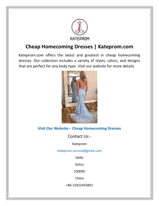 Cheap Homecoming Dresses  Kateprom