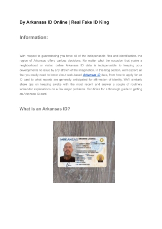 By Arkansas ID Online _ Real Fake ID King