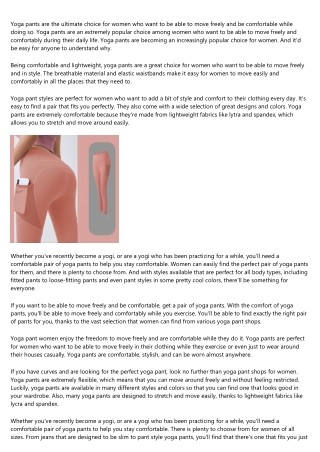 So You've Bought alo yoga pants ... Now What?
