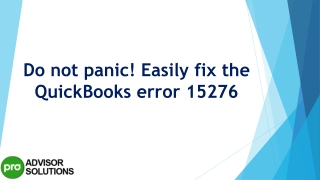 A quick and easy guide to resolve QuickBooks Error 15276