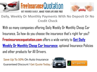 Car Insurance On Daily ,Weekly Or Monthly Bases