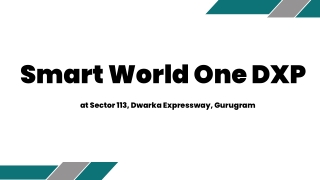 Smart World One DXP in Sector 113 Gurugram - PDF