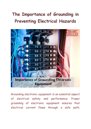 The Importance of Grounding in Preventing Electrical Hazards-Southern Controls