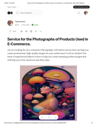 Service for the Photographs of Products Used in E-Commerce. _ by Tanjila Khan _ Mar, 2023 _ Medium