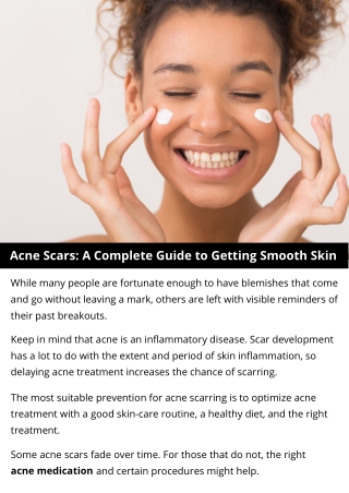 Acne Scars: A Complete Guide to Getting Smooth Skin