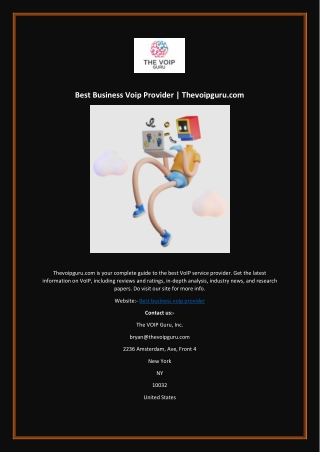 Best Business Voip Provider | Thevoipguru.com