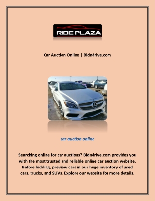 Car Auction Online | Bidndrive.com