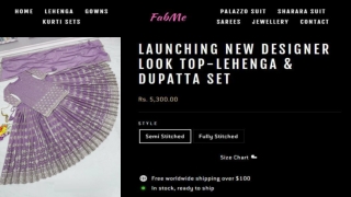 Launching New Designer Look Top-Lehenga and Dupatta Set in India & Canada