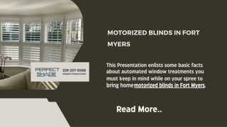 A Guide to Motorized Blinds -  Basic Facts