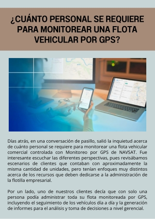 ¿Cuánto personal se requiere para monitorear una flota vehicular por GPS?