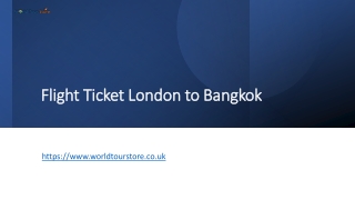 Flight Ticket London to Bangkok